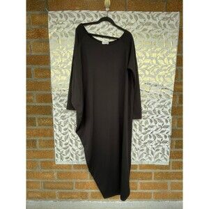 Asymmetric Maxi Dress - Black